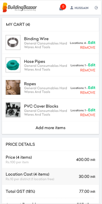 Building Bazaar App