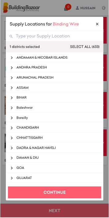 Building Bazaar App